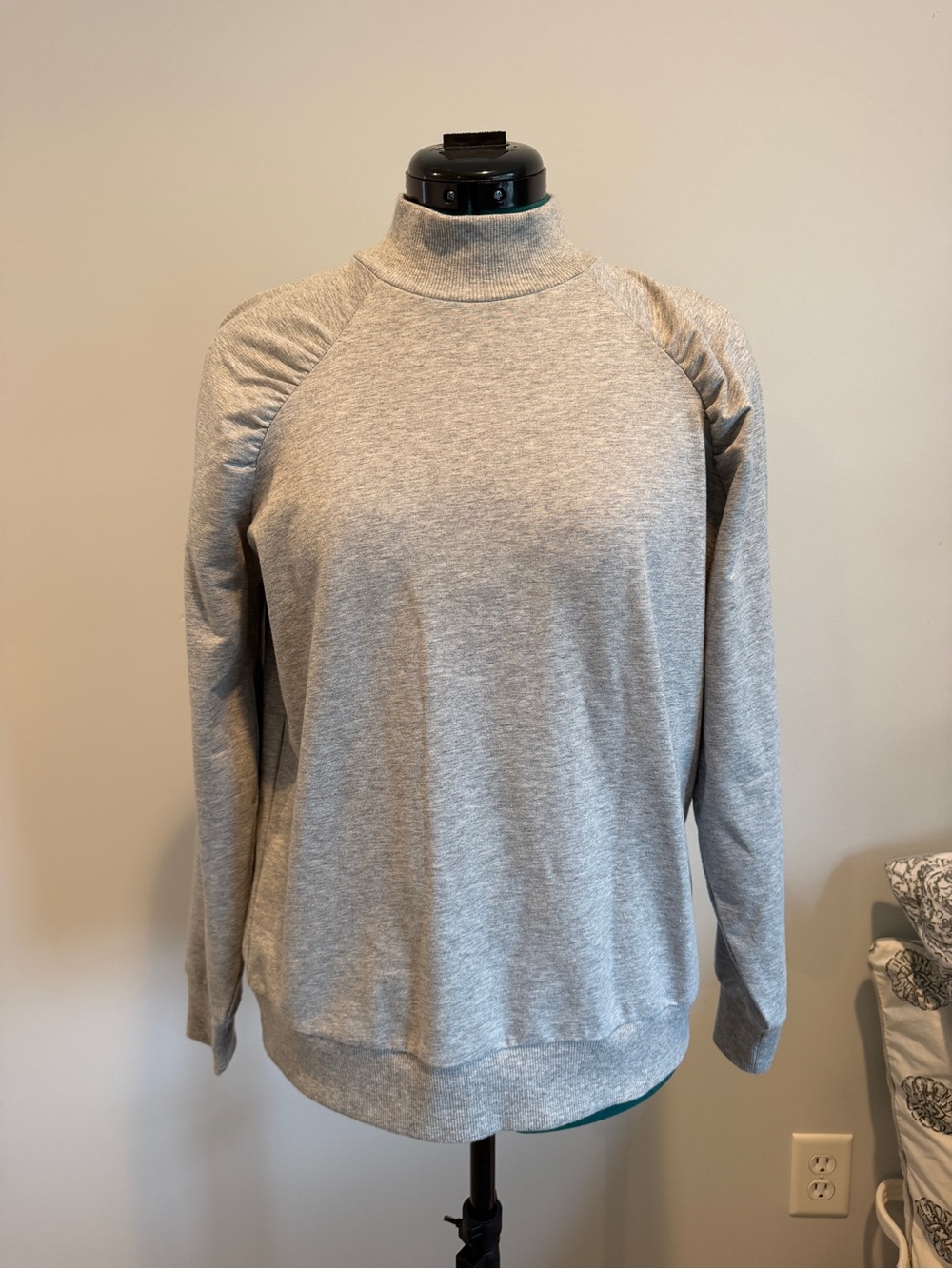 Michael Kors Light Grey Mock Neck Sweatshirt